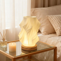 Flowing Contour Curved Table Luminaire, Soft Glow Decorative Night Lamp For Bedroom And Living Space Styling