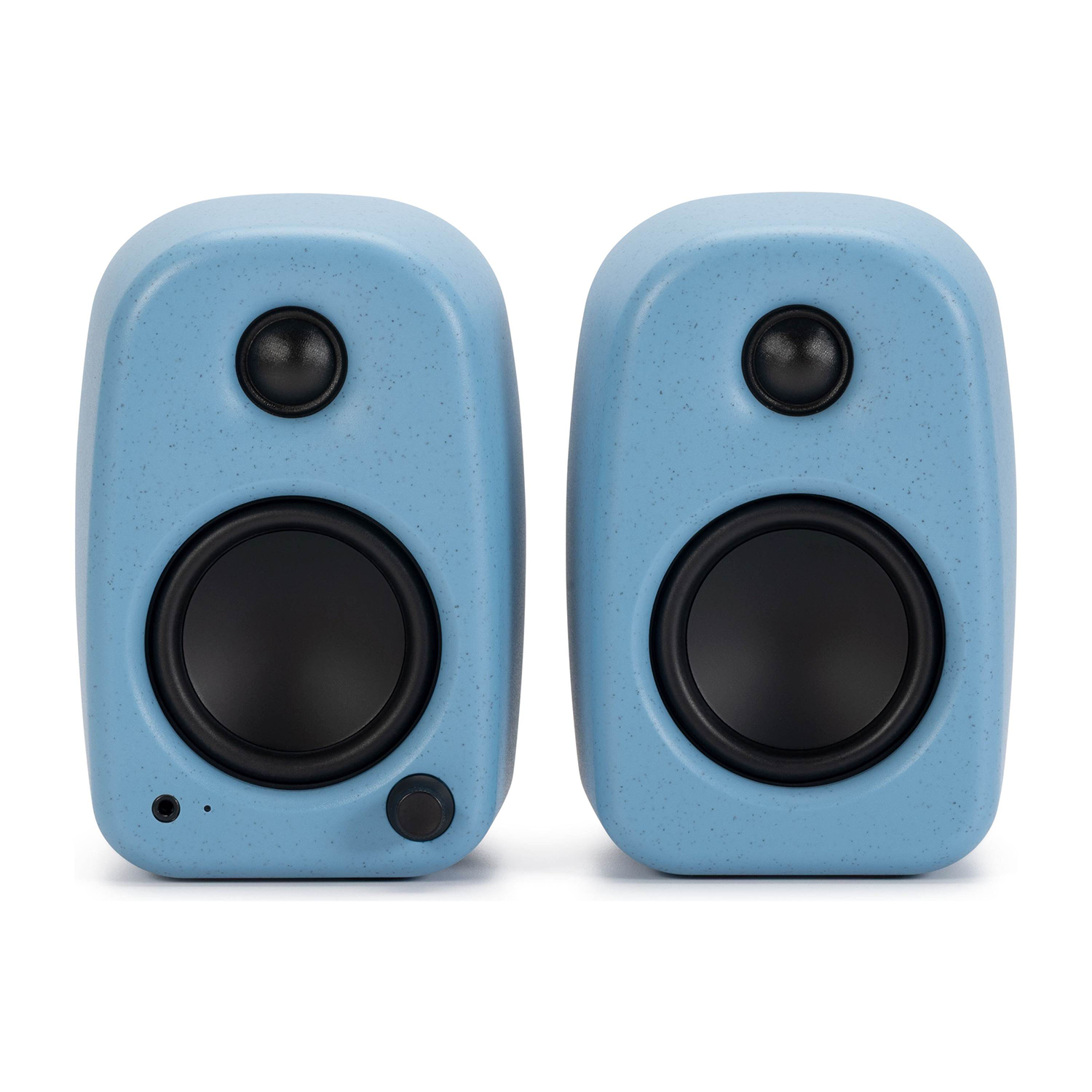 Paired Compact Desktop Stereo Audio Units, Bluetooth Enabled Active Speaker Set With Tunable Sound Performance
