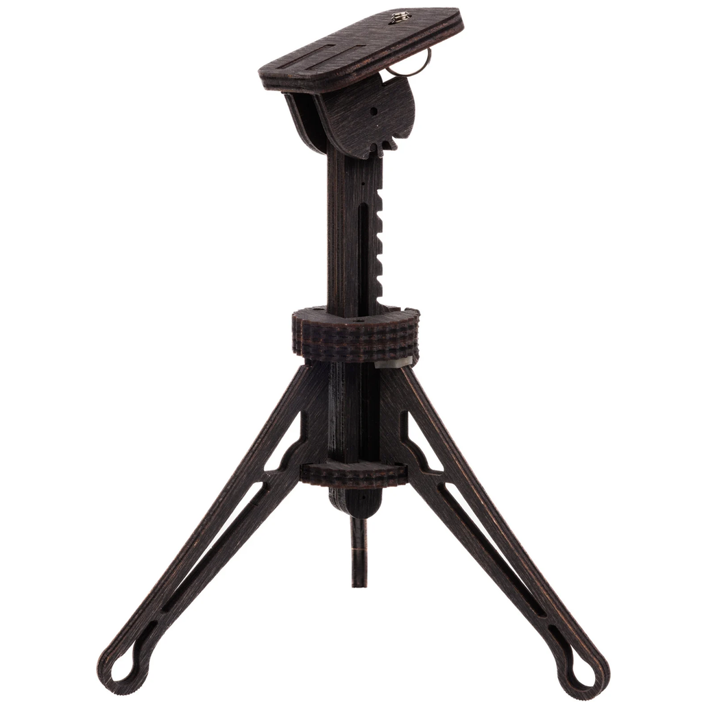 Retro-Style Compact Tabletop Tripod, Height Adjustable Mini Support Bracket With Tiltable Mounting Platform