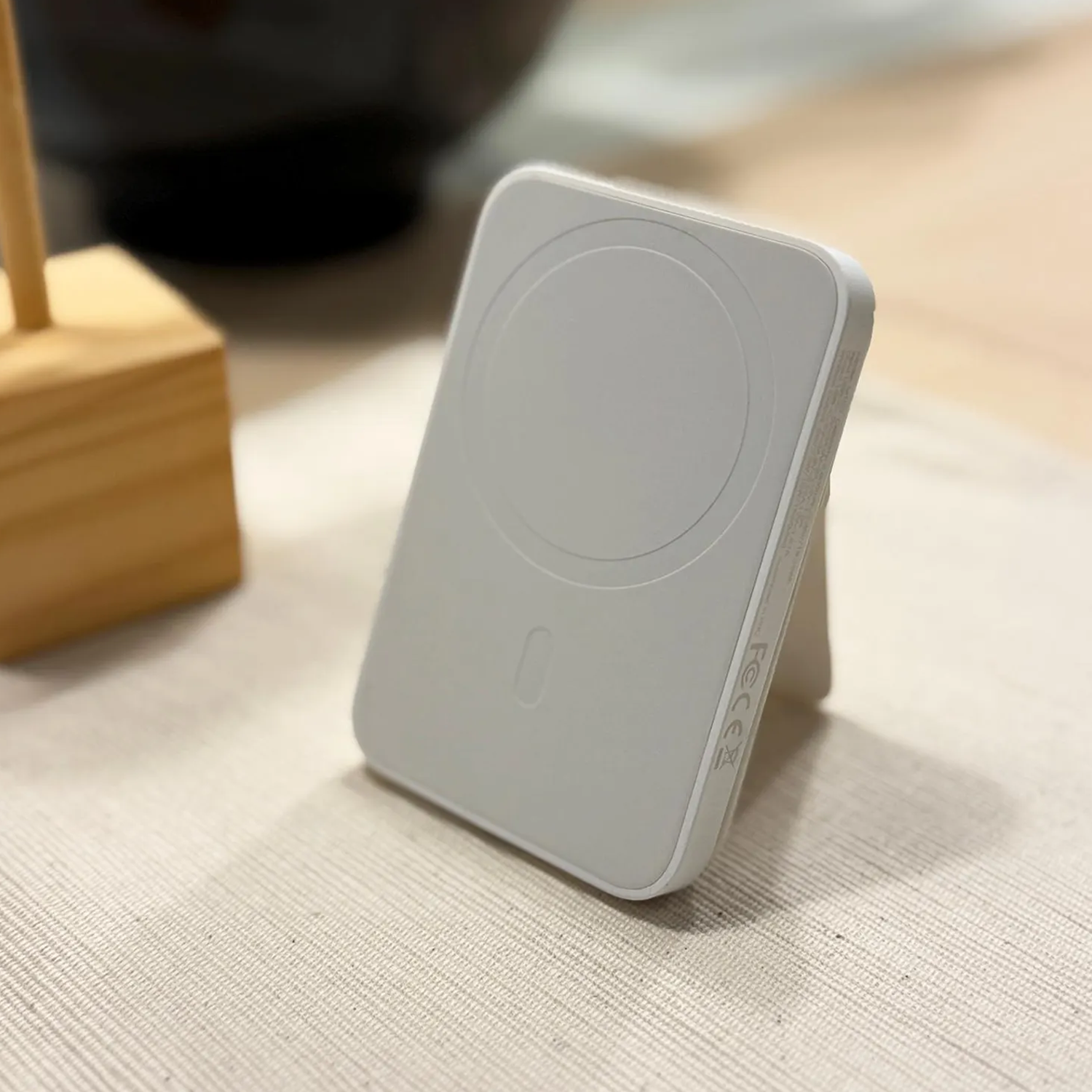 Slim Magnetic Portable Charger With Foldable Kickstand, Dual Fast Charging Power Pack For Compatible Smart Devices