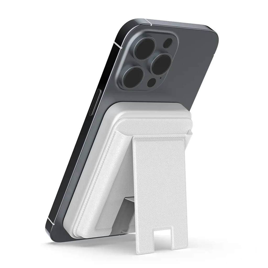Slim Magnetic Portable Charger With Foldable Kickstand, Dual Fast Charging Power Pack For Compatible Smart Devices