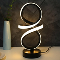 Infinity Loop Sculptural Desktop Luminaire, Triple Tone Adjustable LED Table Light With Universal USB Power Supply